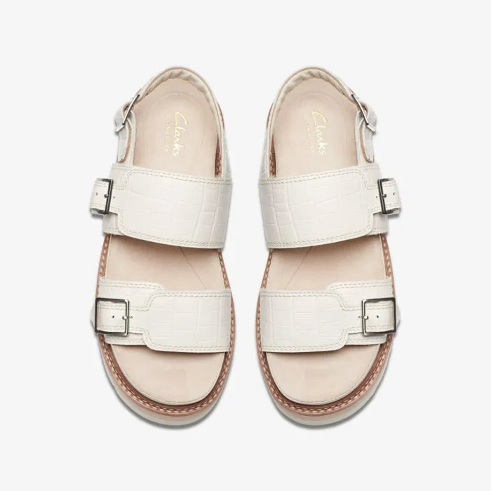 Clarks Orianna Glide Cream Interest Sandals Cream Interest Women Flat Sandals