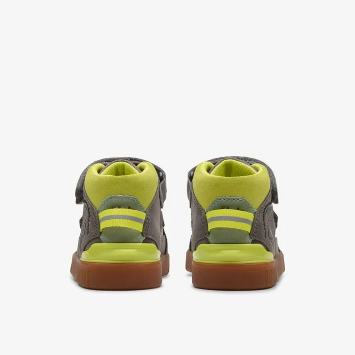 Clarks Oslo Play Toddler GreyGreen Ankle Boots Greygreen Kids Toddler Shoes