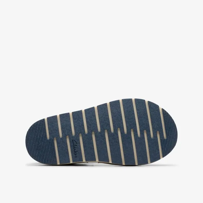 Clarks Playsun Kid Navy Leather Flat Sandals Navy Leather Kids Sandals