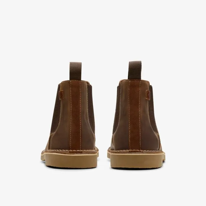 Clarks Shepton Easy Beeswax Chlsea Boots Beeswax Leather Men Brown Boots