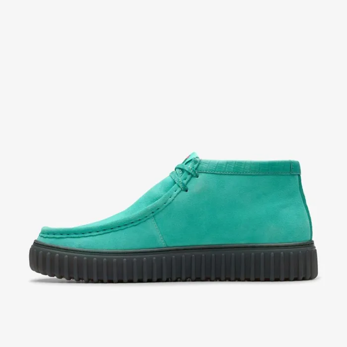 Clarks Torhill Explore Turquoise Suede Ankle Boots Turquoise Suede Women Lace Up Boots
