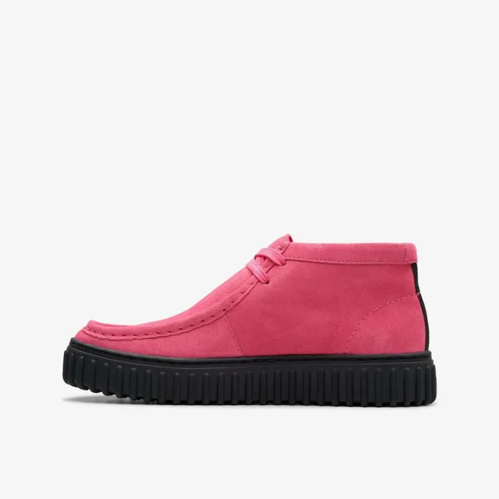 Clarks Torhill Older Fuchsia Suede Ankle Boots Fuchsia Suede Kids Boots