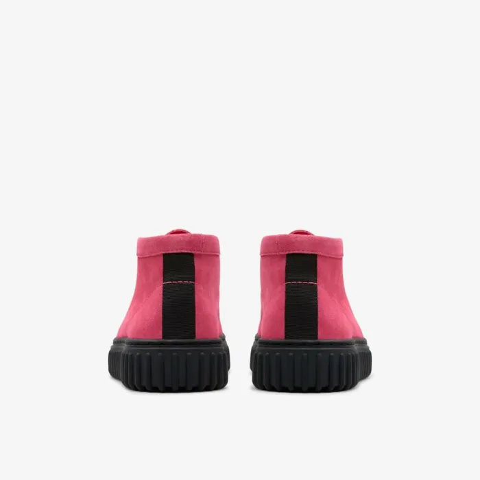 Clarks Torhill Older Fuchsia Suede Ankle Boots Fuchsia Suede Kids Boots