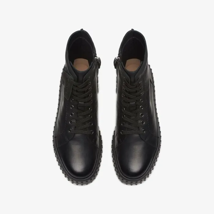 Clarks Torhill Rise Black Leather Ankle Boots Black Leather Women Lace Up Boots
