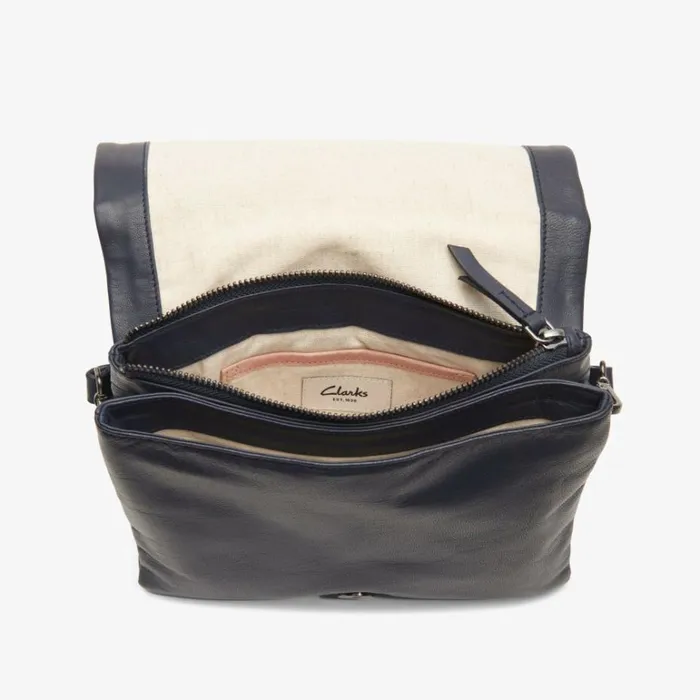 Clarks Treen Medium Navy Leather Across Body Bag Navy Leather Women Women039s Bags