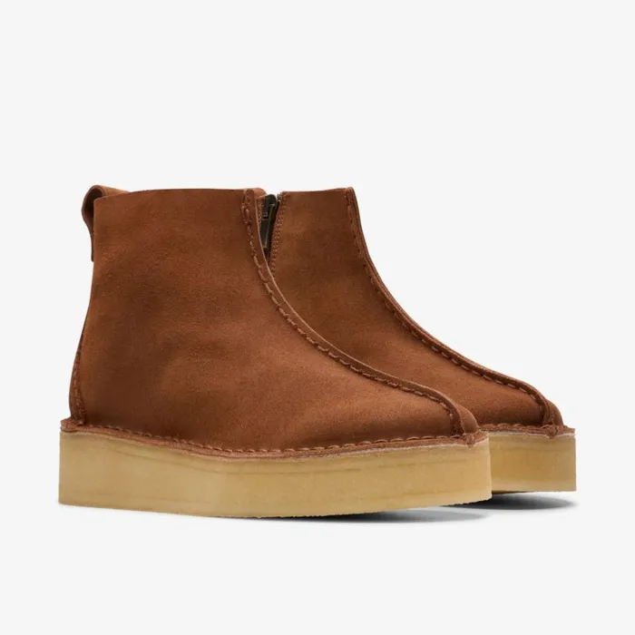 Clarks Trek Wedge Boot Mocha Bisque Suede Ankle Boots Mocha Bisque Suede Women Ankle Boots
