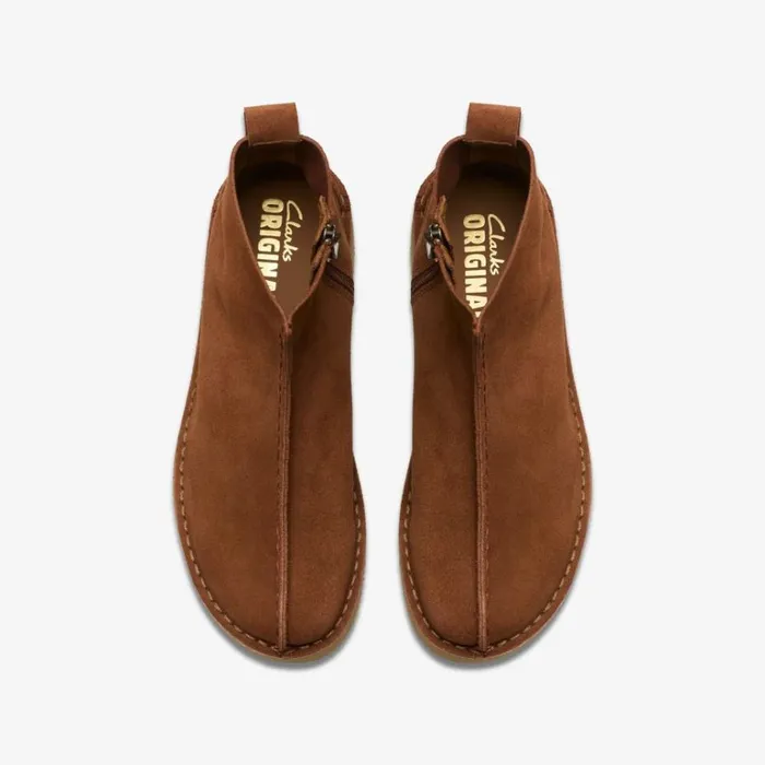 Clarks Trek Wedge Boot Mocha Bisque Suede Ankle Boots Mocha Bisque Suede Women Ankle Boots