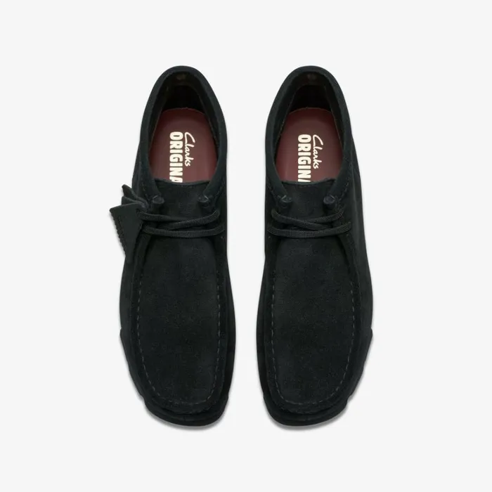 Clarks Wallabee Boot GORETEX Black Suede Wallabee Black Suede Men Waterproof Shoes And Boots
