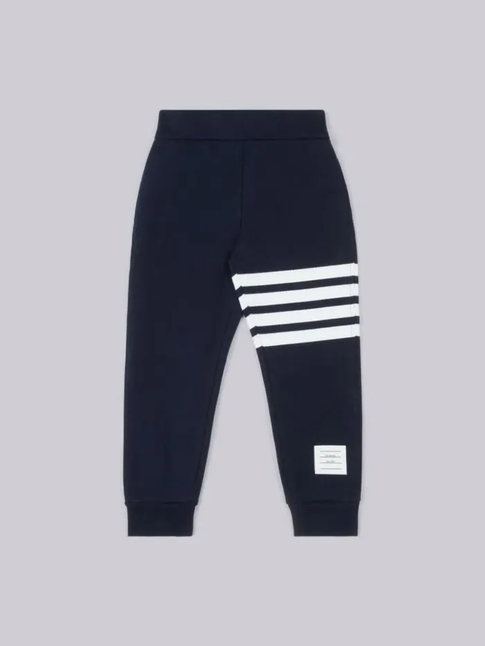 Classic Cotton Loopback Jersey Engineered 4bar Sweatpants Navy BoysGirls Thom Browne Trousers And Shorts Classic Cotton Loopback Jersey Engineered 4bar Sweatpants Navy BoysGirls Thom Browne Trousers And Shorts