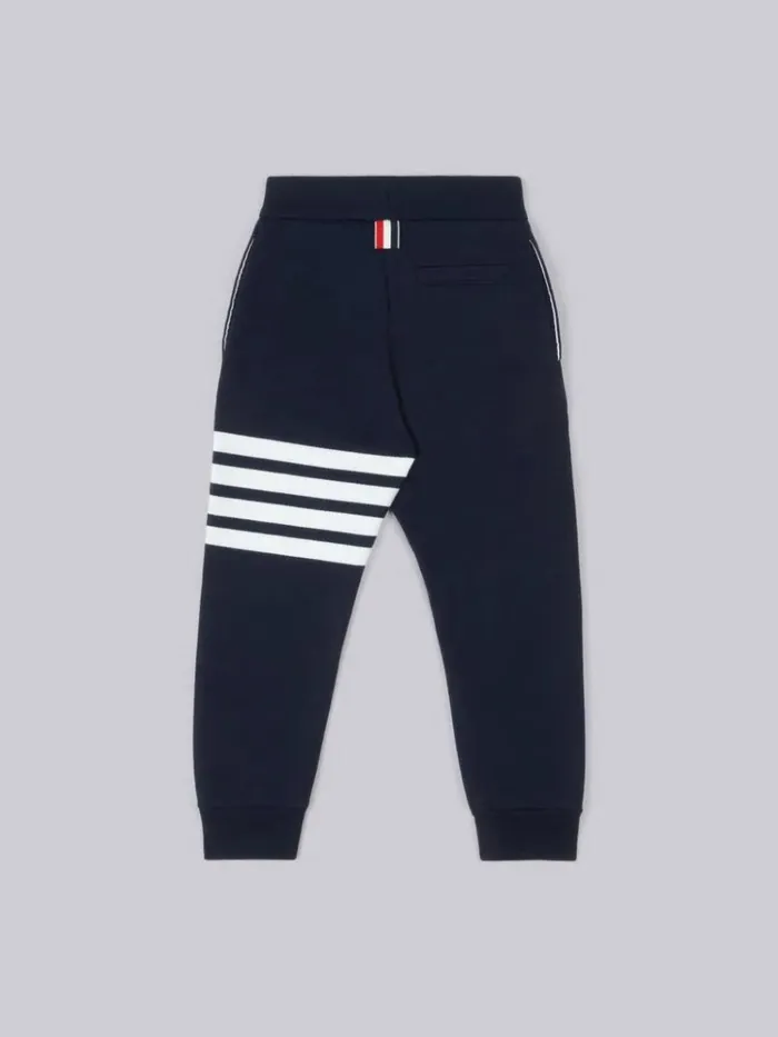 Classic Cotton Loopback Jersey Engineered 4bar Sweatpants Navy BoysGirls Thom Browne Trousers And Shorts Classic Cotton Loopback Jersey Engineered 4bar Sweatpants Navy BoysGirls Thom Browne Trousers And Shorts