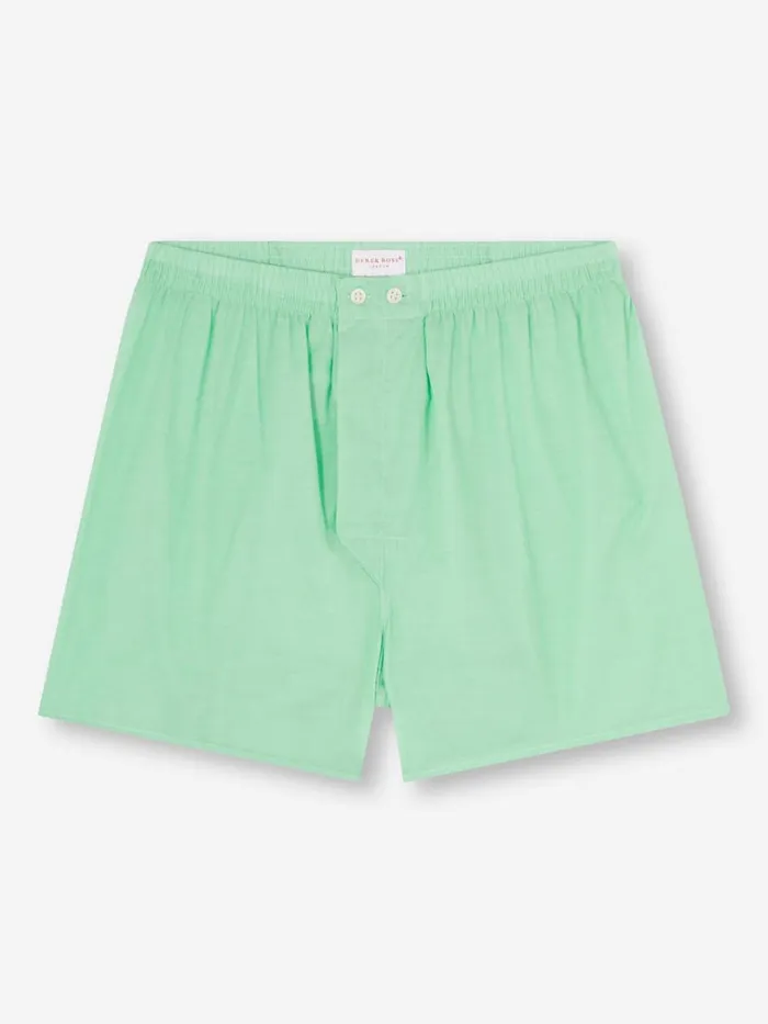 Classic Fit Boxer Shorts Men Derek Rose Classic Fit Boxers Amalfi Cotton Batiste Mint