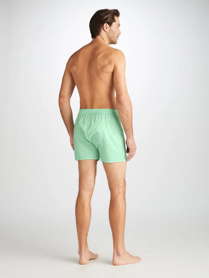 Classic Fit Boxer Shorts Men Derek Rose Classic Fit Boxers Amalfi Cotton Batiste Mint