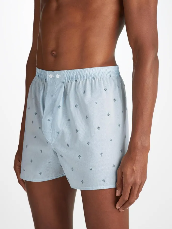Classic Fit Boxer Shorts Men Derek Rose Classic Fit Boxers Nelson 100 Cotton Batiste Blue Classic Fit Boxer Shorts Men Derek Rose Classic Fit Boxers Nelson 100 Cotton Batiste Blue