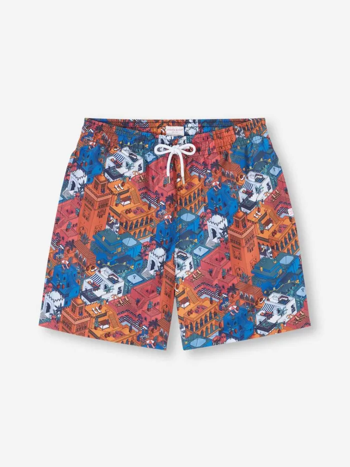 Classic Fit Swim Shorts Men Derek Rose Swim Shorts Maui 60 Multi