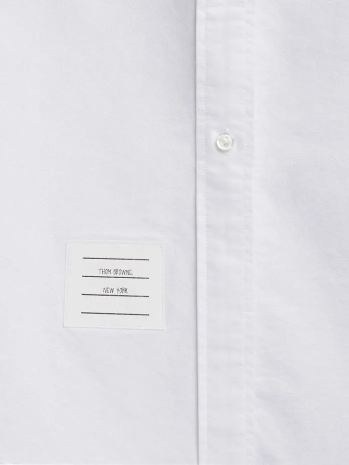 Classic Oxford Longsleeve Button Down Knee Length Shirtdress White Women Thom Browne Dresses