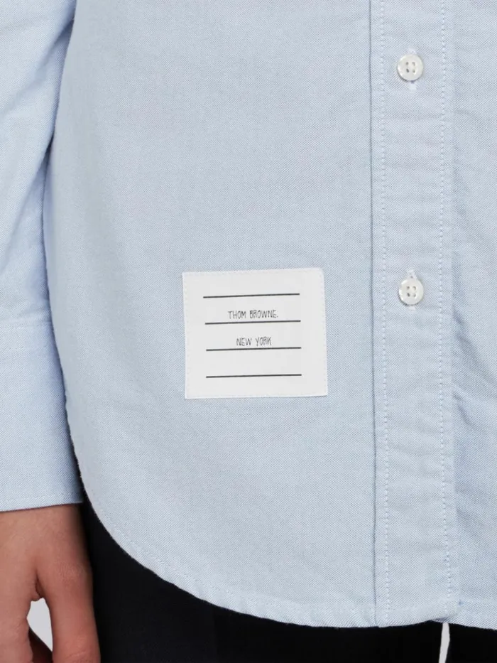 Classic Oxford Long Sleeve Button Down Shirt Light Blue Women Thom Browne Tops and Shirts