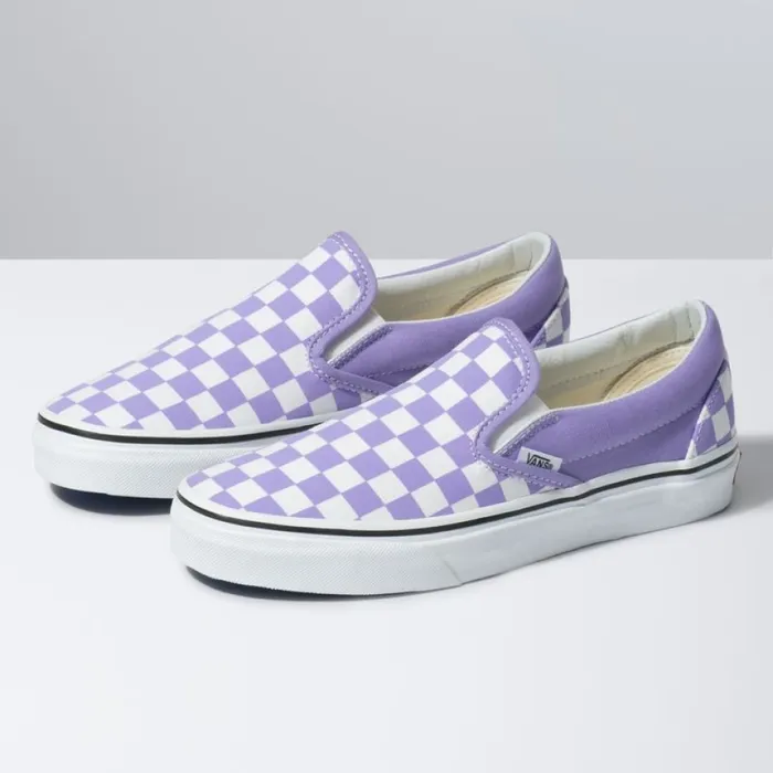 Classics Shoes Checkerboard SlipOn Violet TulipTrue White 8211 Vans Women