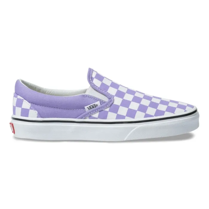 Classics Shoes Checkerboard SlipOn Violet TulipTrue White 8211 Vans Women Classics Shoes Checkerboard SlipOn Violet TulipTrue White 8211 Vans Women