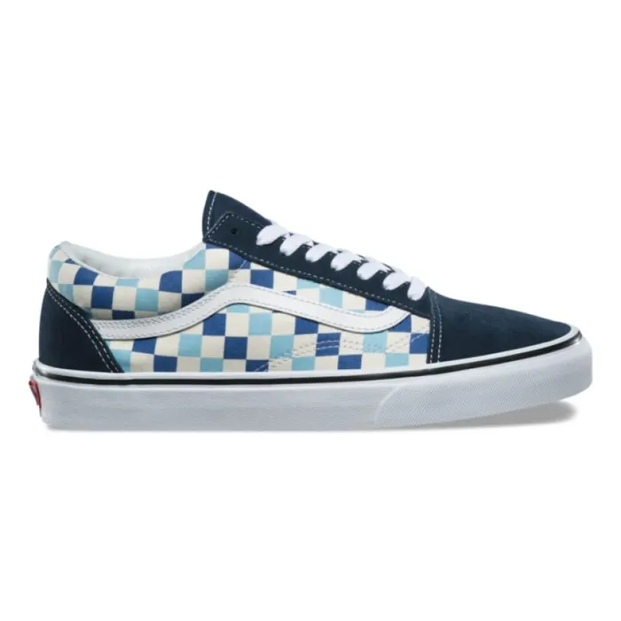 Classics Shoes MenWomen Vans Checkerboard Old Skool Blue TopazBlue