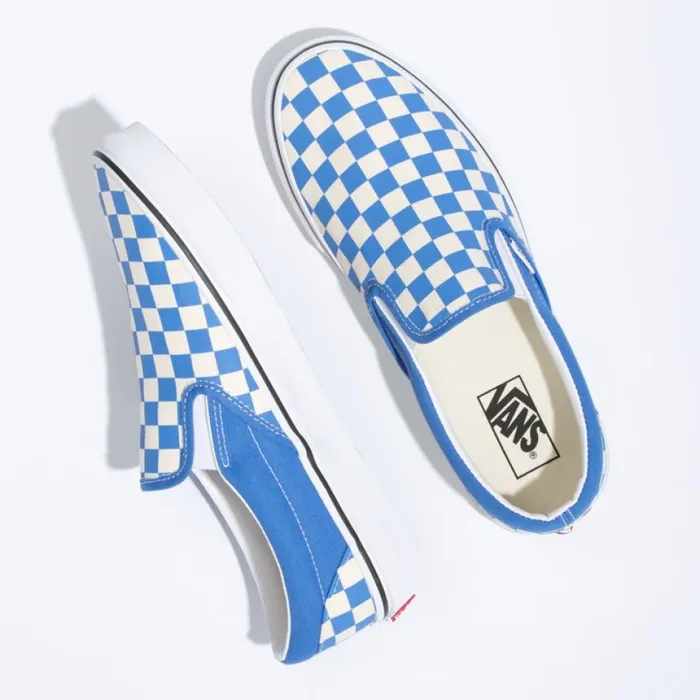 Classics Shoes Vans MenWomen Checkerboard Classic SlipOn Nebulas BlueTrue White Classics Shoes Vans MenWomen Checkerboard Classic SlipOn Nebulas BlueTrue White