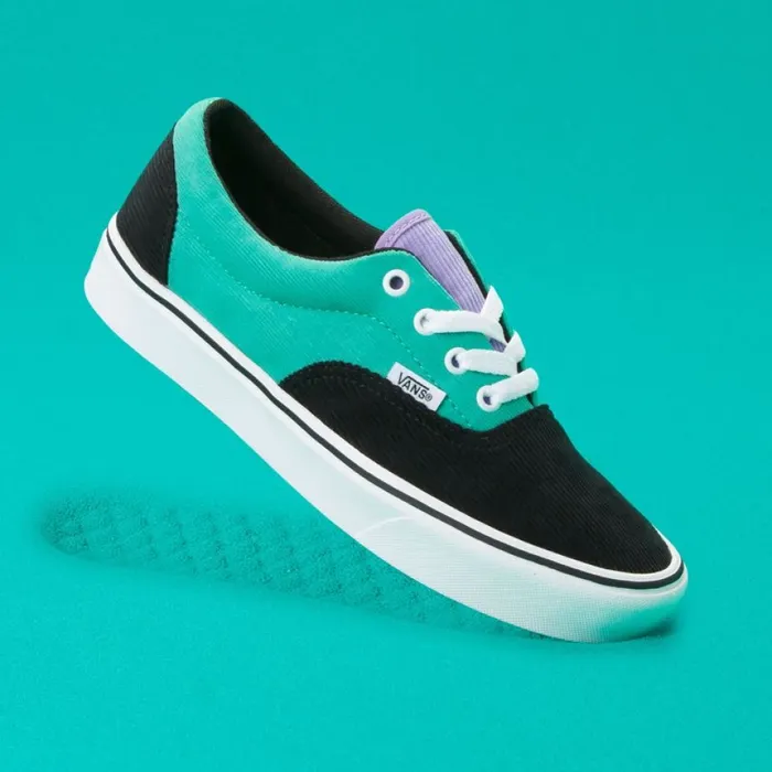 Classics Shoes Vans MenWomen Cord ComfyCush Era BlackVerbenaMarine