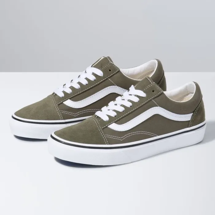 Classics Shoes Vans MenWomen Old Skool Grape LeafTrue White