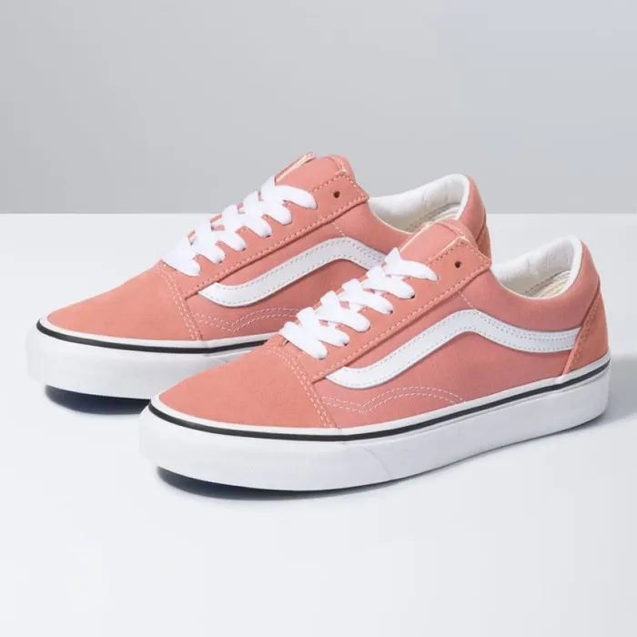 Classics Shoes Vans MenWomen Old Skool Rose DawnTrue White