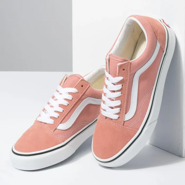 Classics Shoes Vans MenWomen Old Skool Rose DawnTrue White Classics Shoes Vans MenWomen Old Skool Rose DawnTrue White