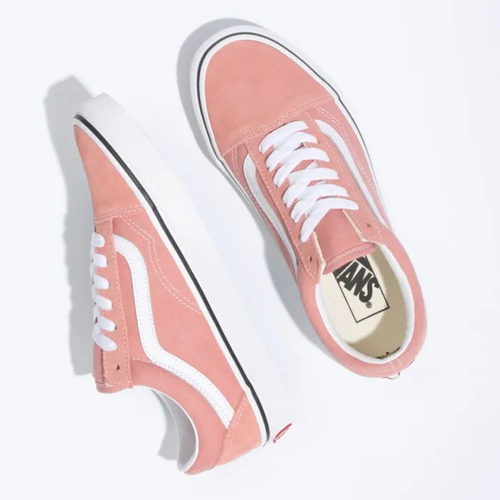 Classics Shoes Vans MenWomen Old Skool Rose DawnTrue White Classics Shoes Vans MenWomen Old Skool Rose DawnTrue White