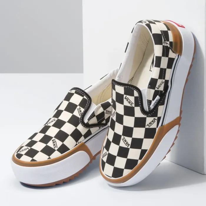 Classics Shoes Vans Women Checkerboard SlipOn Stacked MultiTrue White Classics Shoes Vans Women Checkerboard SlipOn Stacked MultiTrue White