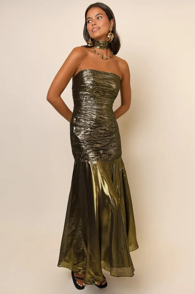 Claudette Gold Women RIXO Dresses Claudette Gold Women RIXO Dresses