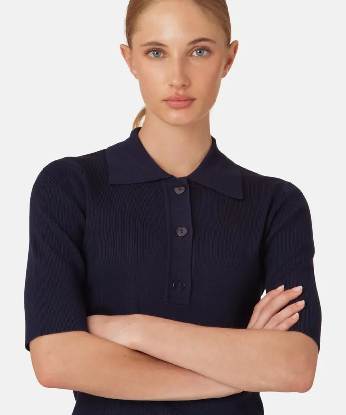 Clothing Ilse Jacobsen Knitwear Polo 8211 Dark Indigo Clothing Ilse Jacobsen Knitwear Polo 8211 Dark Indigo