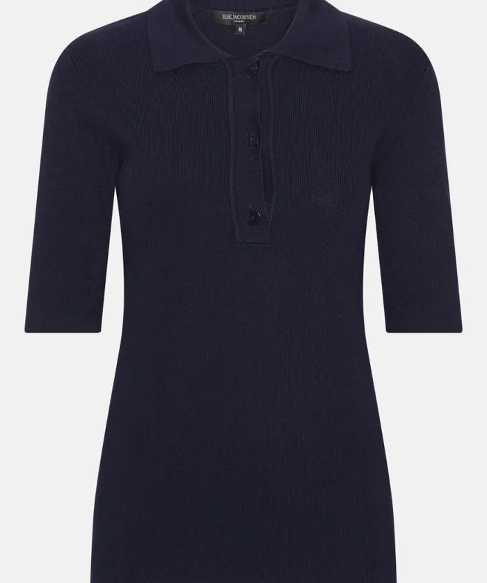 Clothing Ilse Jacobsen Knitwear Polo 8211 Dark Indigo Clothing Ilse Jacobsen Knitwear Polo 8211 Dark Indigo