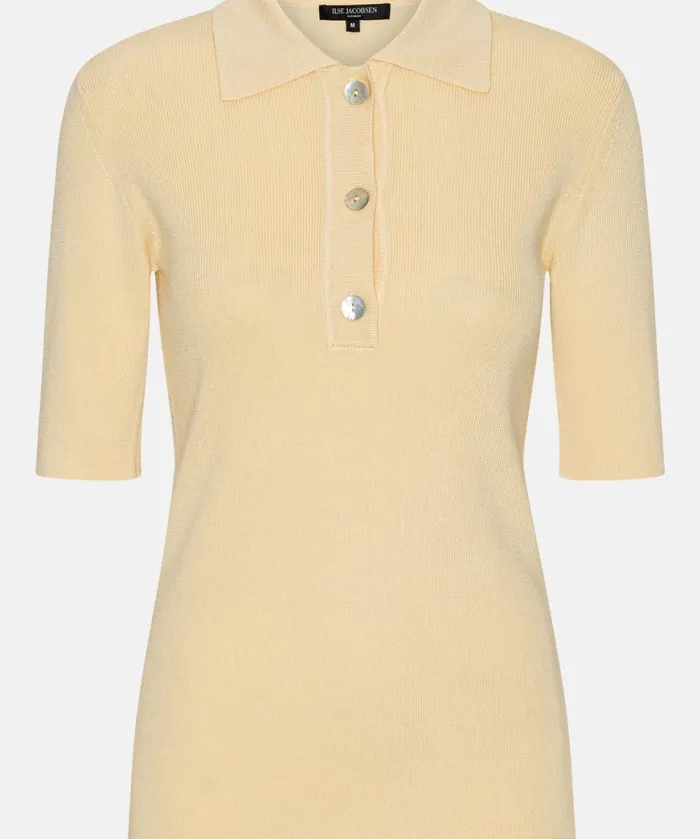 Clothing Ilse Jacobsen Knitwear Polo 8211 Double Cream Clothing Ilse Jacobsen Knitwear Polo 8211 Double Cream