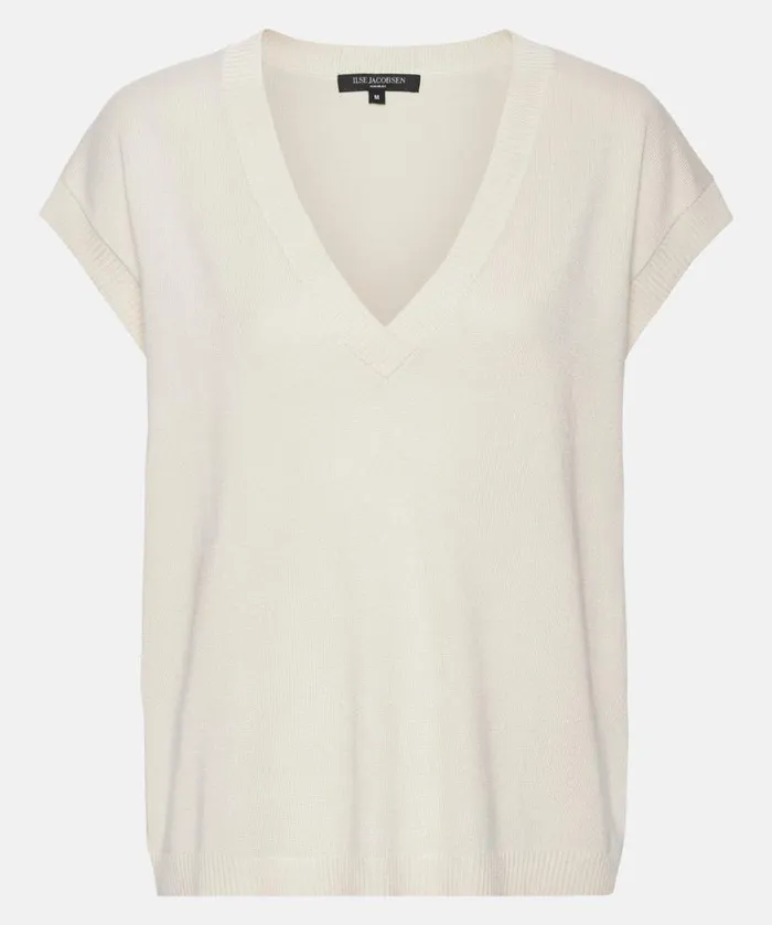 Clothing Ilse Jacobsen Knitwear Pullover 8211 White Sugar