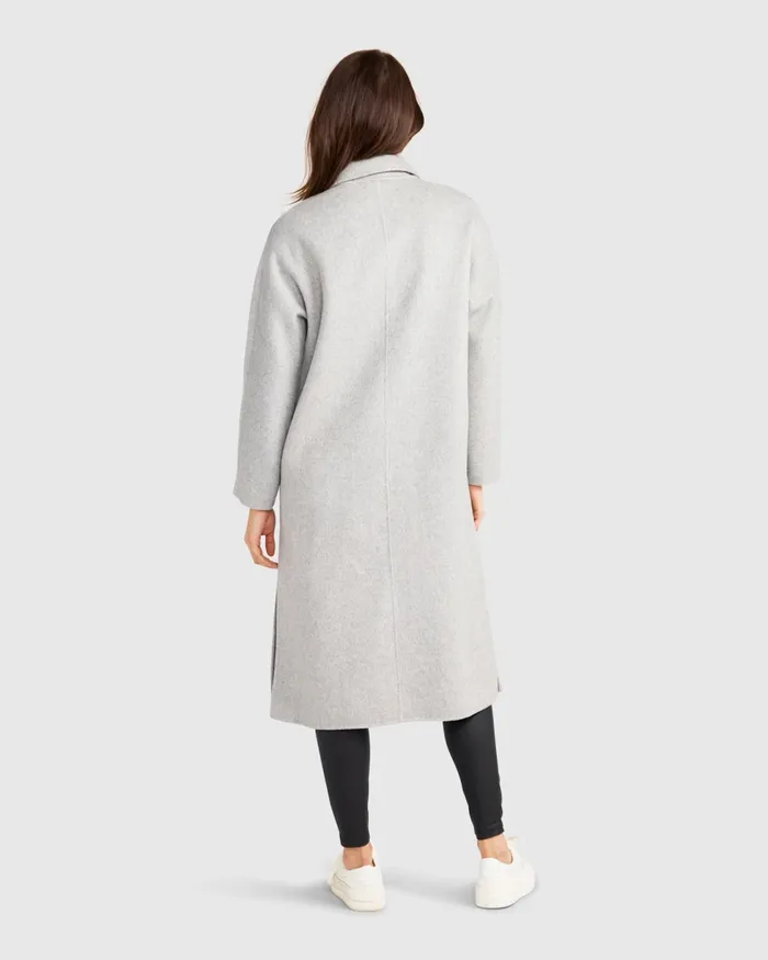 Coats and Jackets Belle and Bloom Women Guestlist Oversized Double Breasted Coat 8211 Grey Marle