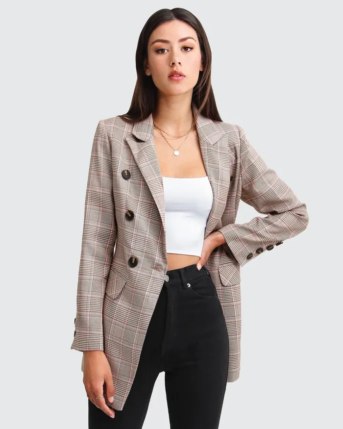 Coats and Jackets Belle and Bloom Women Too Cool For Work Plaid Blazer 8211 Brown Coats and Jackets Belle and Bloom Women Too Cool For Work Plaid Blazer 8211 Brown