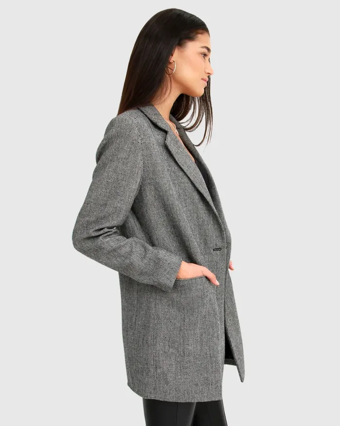 Coats and Jackets Kensington Oversized Coat 8211 Grey Belle and Bloom Women