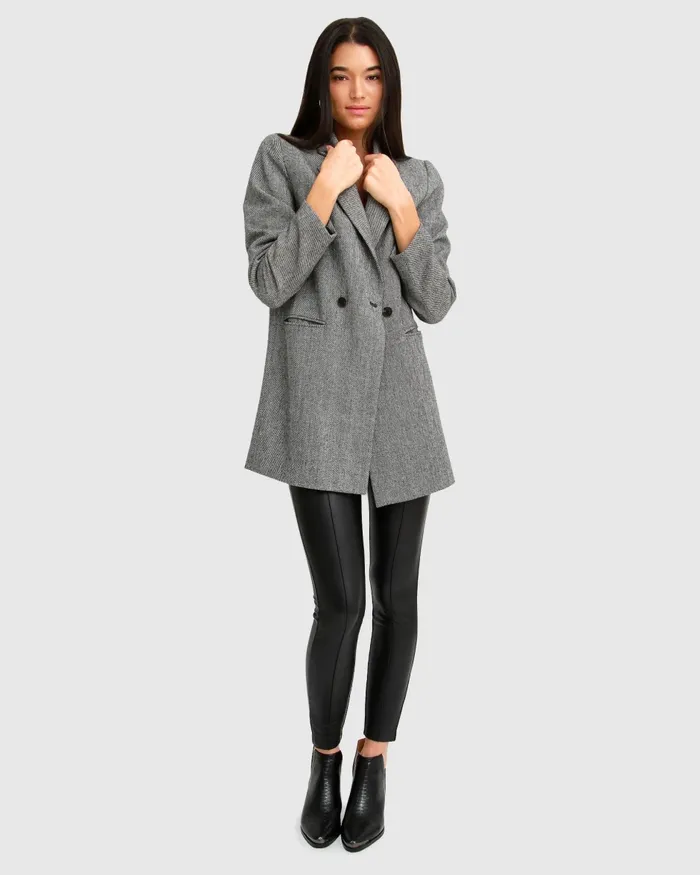 Coats and Jackets Kensington Oversized Coat 8211 Grey Belle and Bloom Women