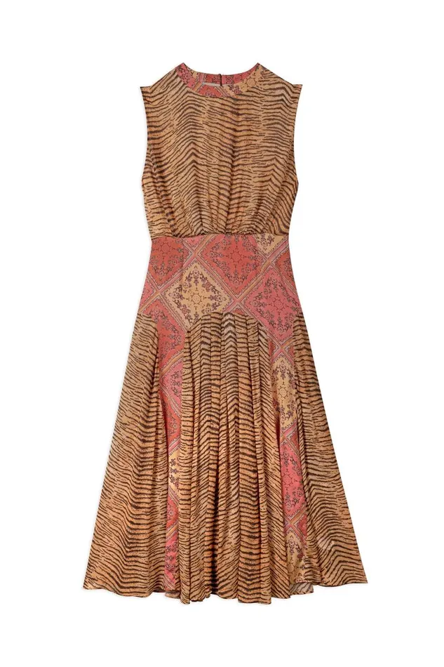 Coralie Tiger Scarf Mix Women RIXO Dresses Coralie Tiger Scarf Mix Women RIXO Dresses