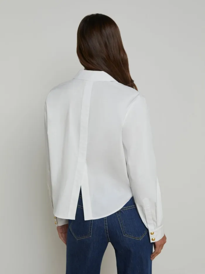 Cosette ButtonDown Shirt Whitegold Women L039Agence Blouses and Tops Cosette ButtonDown Shirt Whitegold Women L039Agence Blouses and Tops