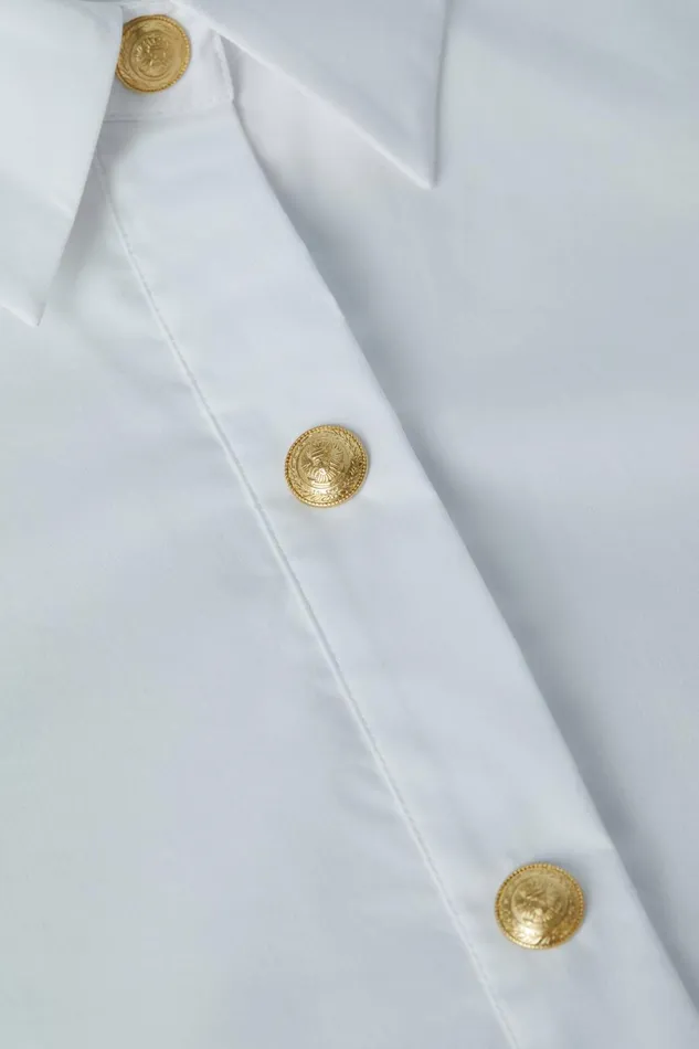 Cosette ButtonDown Shirt Whitegold Women L039Agence Blouses and Tops Cosette ButtonDown Shirt Whitegold Women L039Agence Blouses and Tops