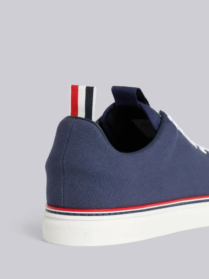 Cotton Canvas Tennis Shoe Navy Men Thom Browne Sneakers