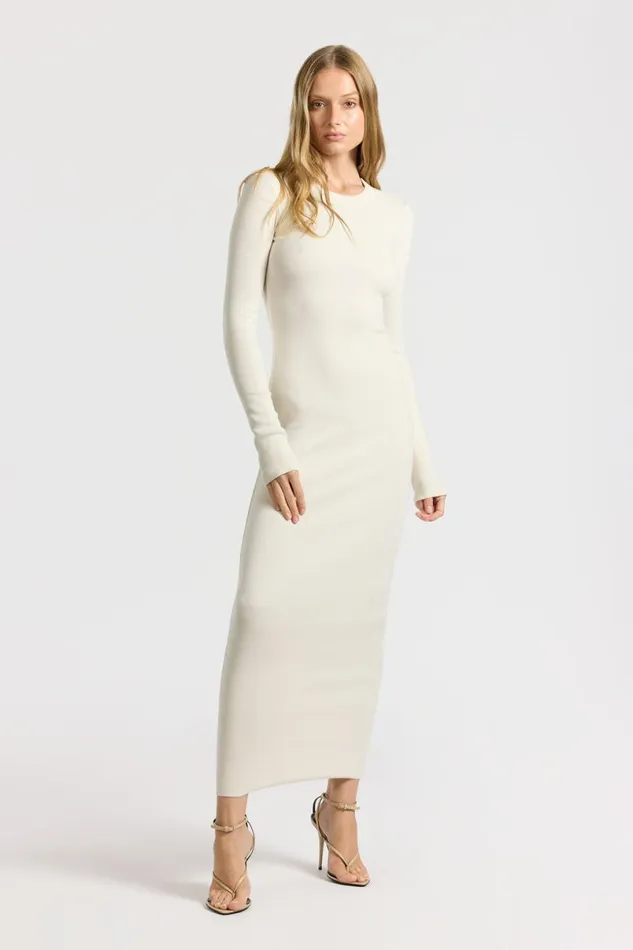 COTTON CITIZEN Verona Crewneck Maxi Dress Bone Women Dresses Skirts COTTON CITIZEN Verona Crewneck Maxi Dress Bone Women Dresses Skirts