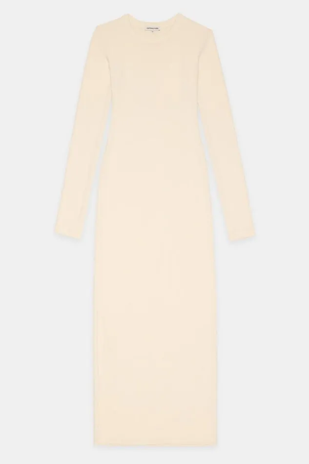 COTTON CITIZEN Verona Crewneck Maxi Dress Bone Women Dresses Skirts COTTON CITIZEN Verona Crewneck Maxi Dress Bone Women Dresses Skirts