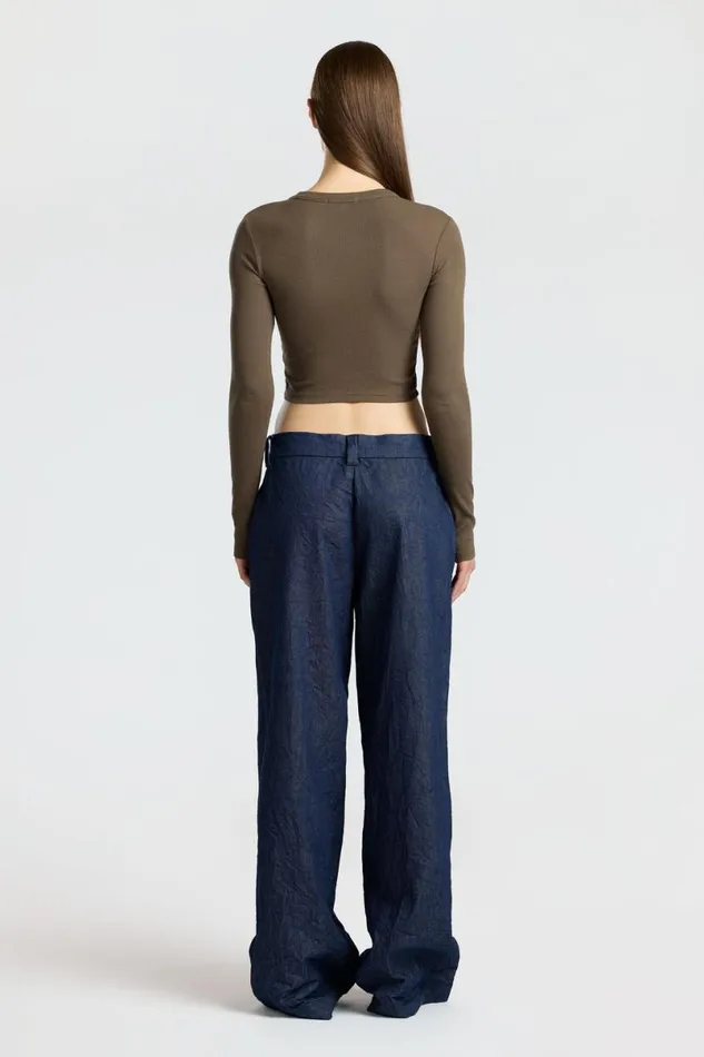 COTTON CITIZEN Verona Crop Shirt Fossil Women Shirts COTTON CITIZEN Verona Crop Shirt Fossil Women Shirts