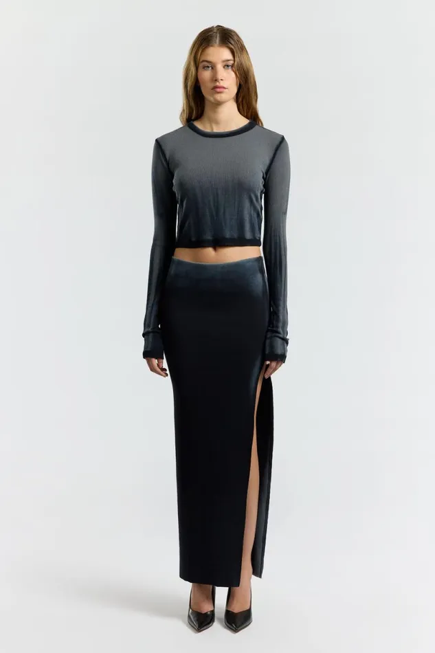 COTTON CITIZEN Verona Maxi Skirt Black Cast Women Dresses Skirts
