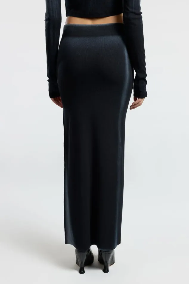 COTTON CITIZEN Verona Maxi Skirt Black Cast Women Dresses Skirts COTTON CITIZEN Verona Maxi Skirt Black Cast Women Dresses Skirts