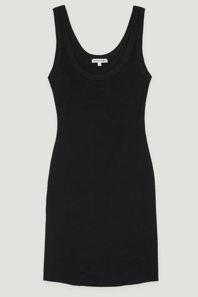 COTTON CITIZEN Verona Mini Dress Jet Black Women Dresses Skirts COTTON CITIZEN Verona Mini Dress Jet Black Women Dresses Skirts