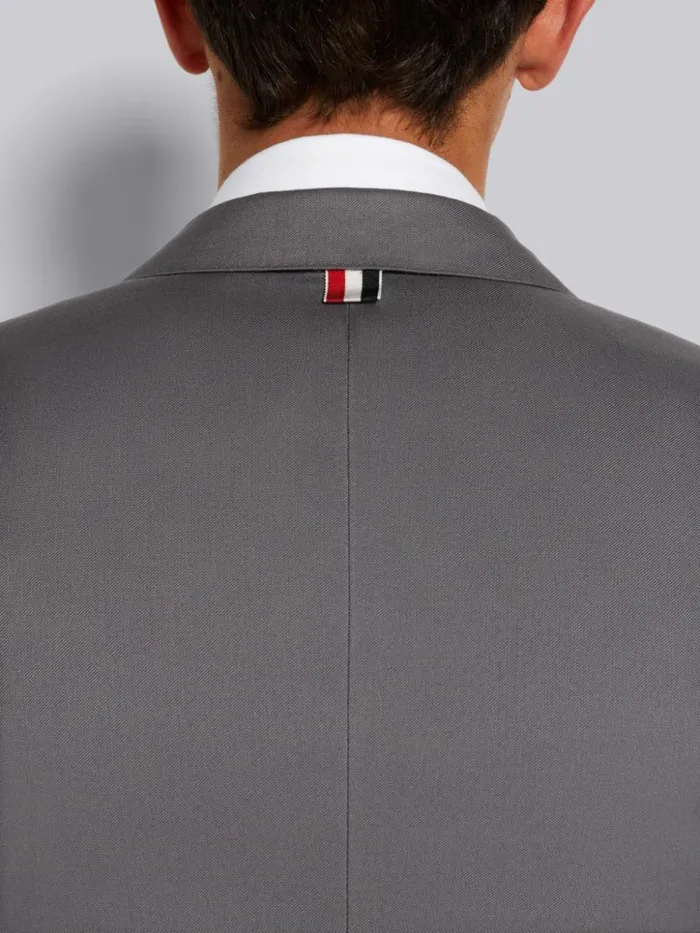 Cotton Suiting Engineered 4bar Classic Jacket Medium Grey Men Thom Browne Jackets and Suiting
